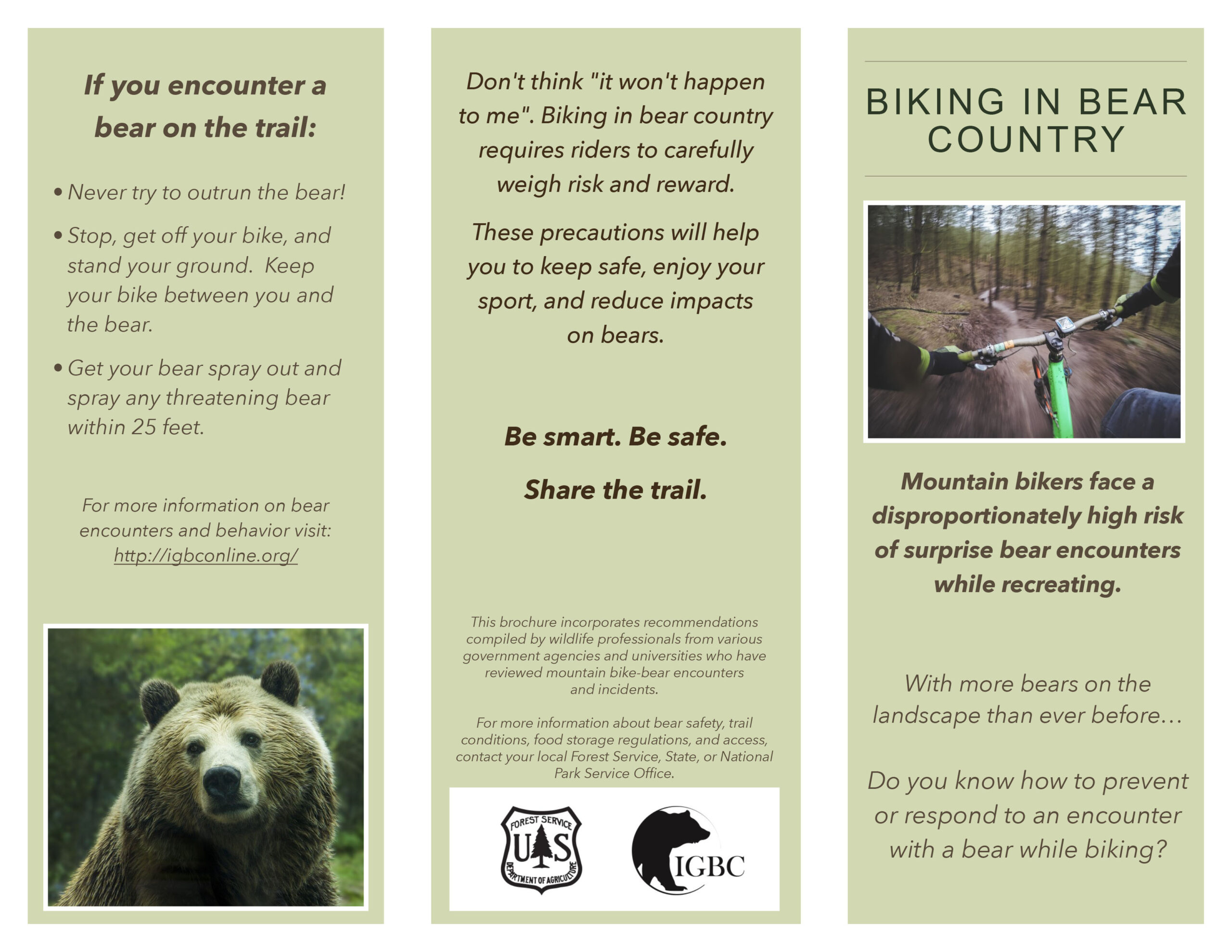 USFS Bear Biker Brochure